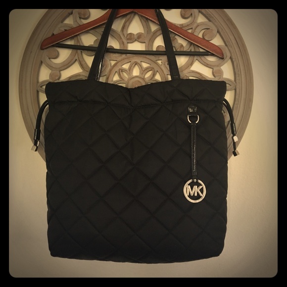 Michael Kors Black Nylon Tote / Purse, Large