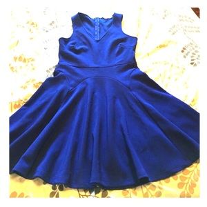 Lush royal blue fit and flare dress