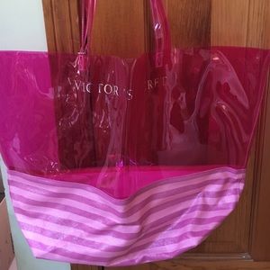 VS Pink beach bag- never used!