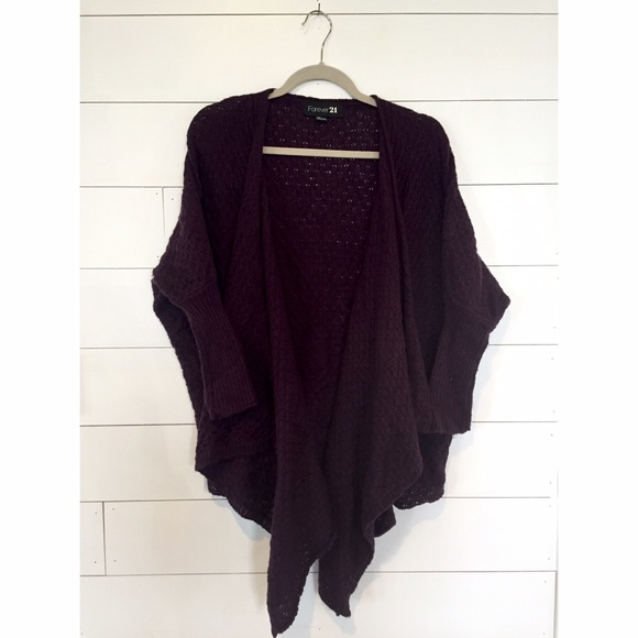 3/4 Sleeve Purple Sweater - Forever 21