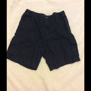 Men's navy linen shorts