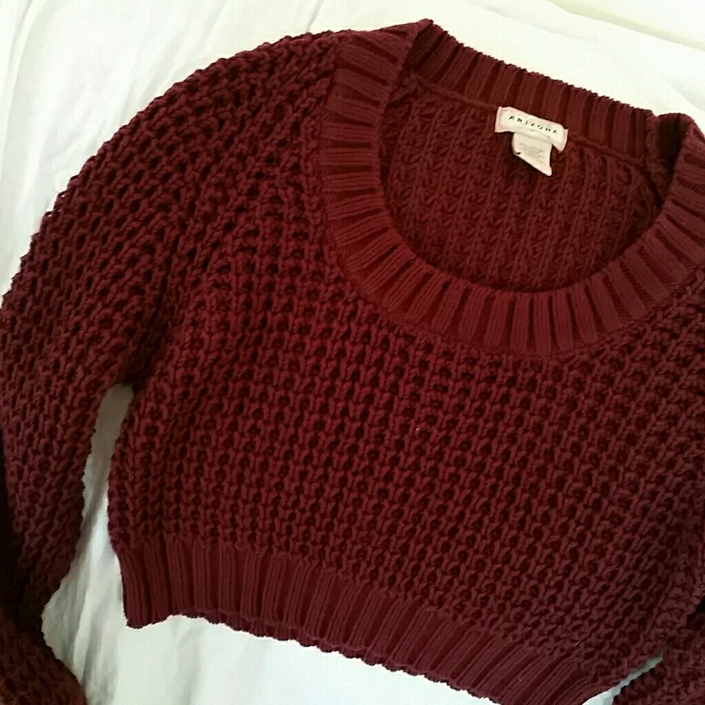 Arizona burgundy cropped sweater