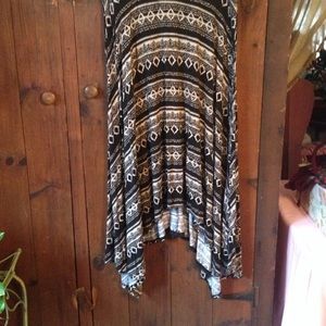 Bobeau Western Print Skirt Sz L