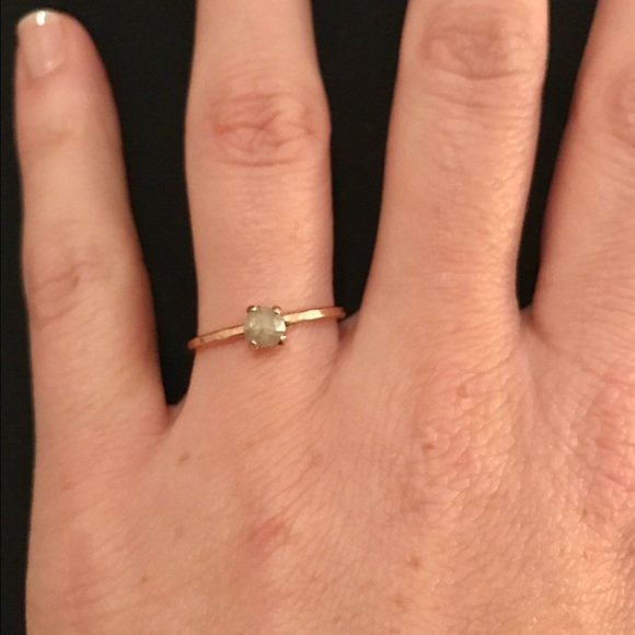 Handmade rose cut diamond engagement ring - Picture 2 of 2