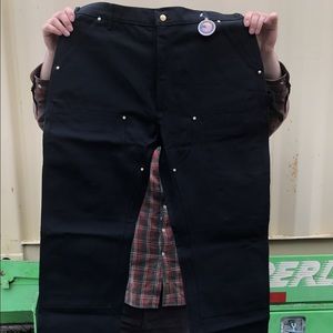 Carhartt Men's Black Double Front Dungaree B01BLK