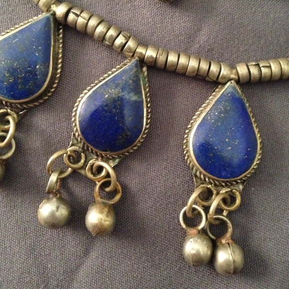 Belly Dancer Set Silver and Lapis - Picture 2 of 3