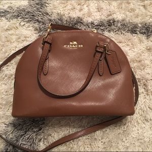Coach Peyton saffiano mini dome satchel