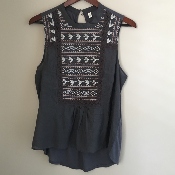 Anthropologie embroidered shirt