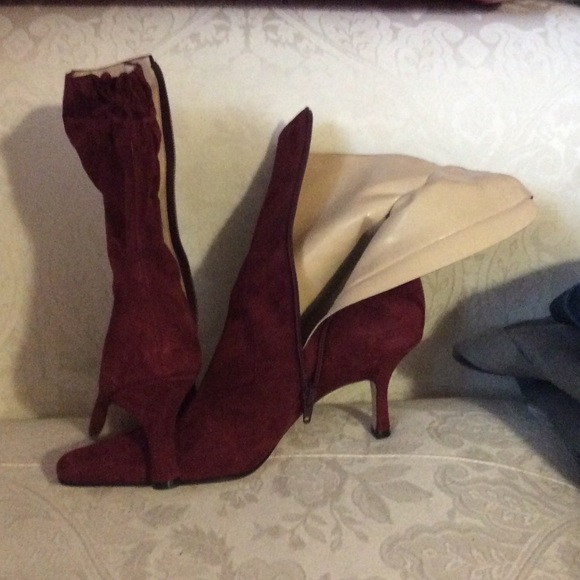 Red suede bootie by Caslon