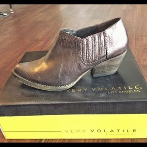 Gold/Pewter ankle booties by Very Volatile LA