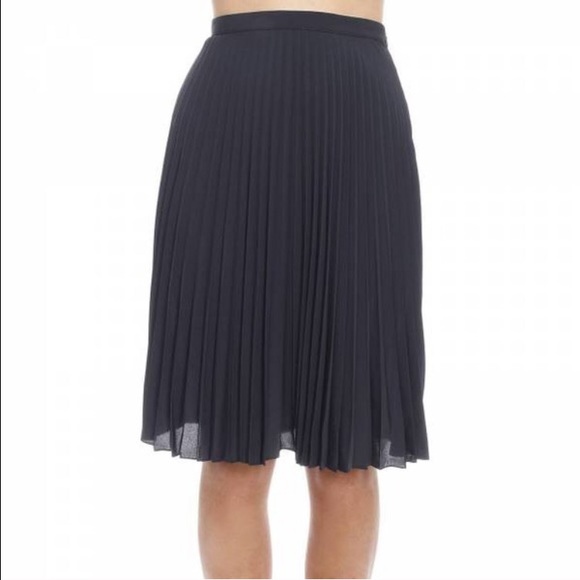Michael Kors Navy Pleated Skirt