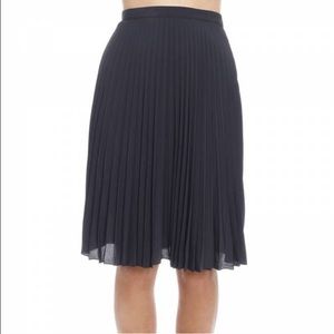 Michael Kors Navy Pleated Skirt
