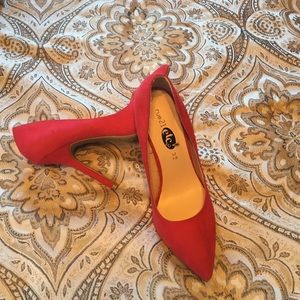 Rue 21 Red suede high heels