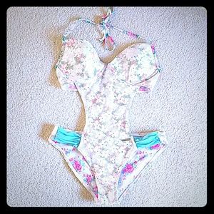 US Polo Assn Floral and Lace Monokini