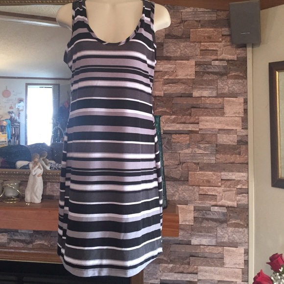 4/20 Striped dress with Lacey back