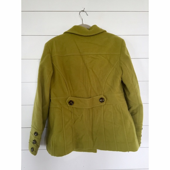 St. John's Bay Green Wool-Blend Peacoat - Picture 2 of 4