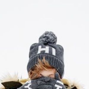 Kids' hi bye pom hat
