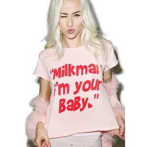 Wildfox "Milkman, I'm your baby❤️" Top