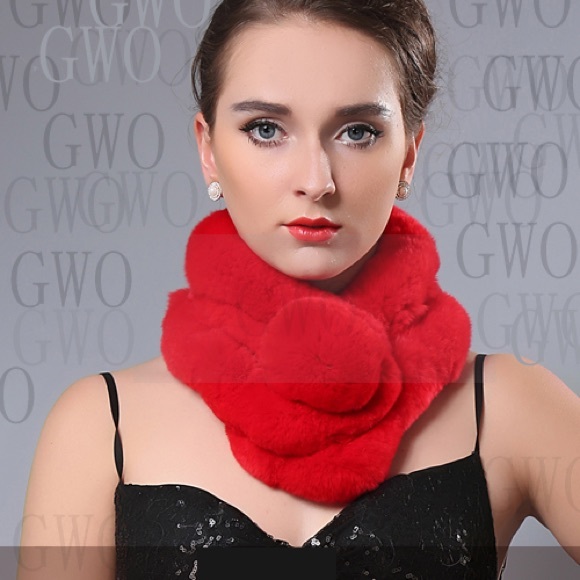 Beautiful soft rabbit fur scarf