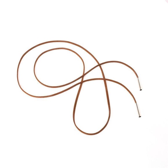 Brown Faux Suede Wrap Tie Choker - Picture 3 of 3