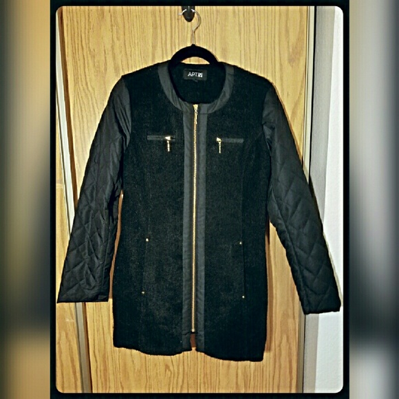 Apt. 9 Jackets & Blazers - Apt. 9 Collarless Zip Front Coat