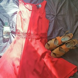 H&M lace cutout dress