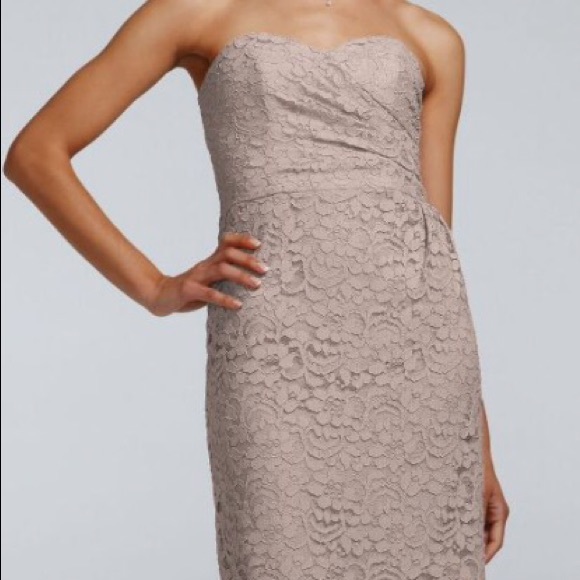 Biscotti lace strapless dress
