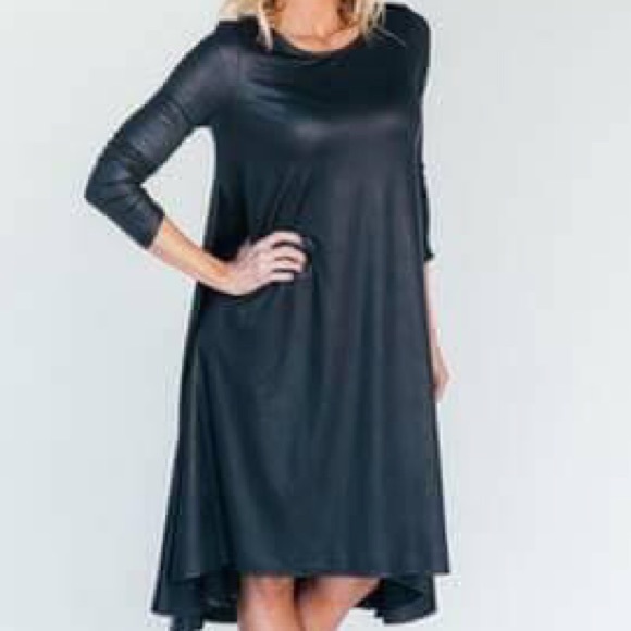 Agnes & Dora Faux Leather Dress - Small