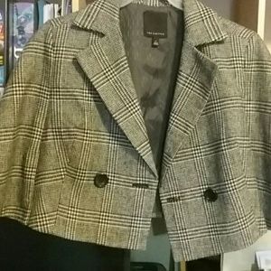 The Limited Black and White Wool Cape