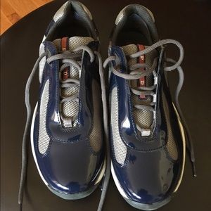 PRADA Men's Patent Leather Sneaker