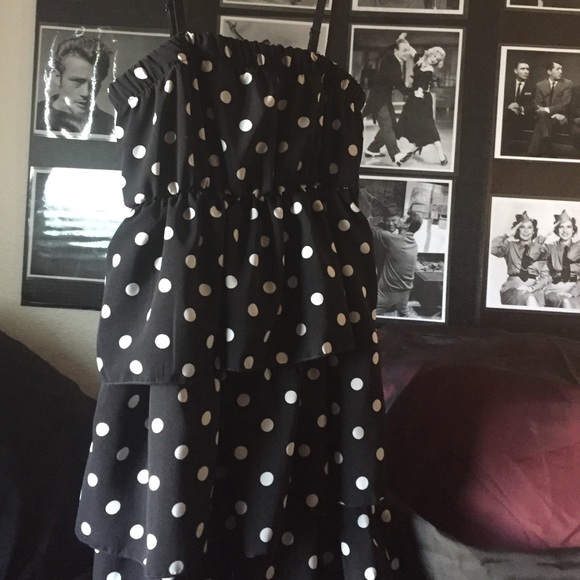 Black and white polka dot dress NWT