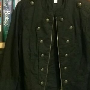 Navy Blue Military Stlye Jacket