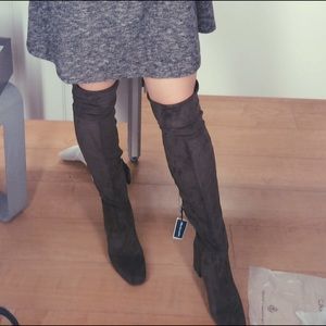 Suede over the knee boots