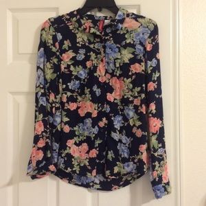 Floral Long Sleeve Button Up