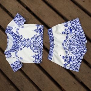 Cute shirt and top set