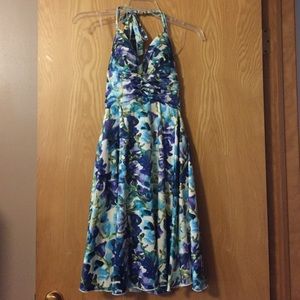 Beautiful floral halter dress.