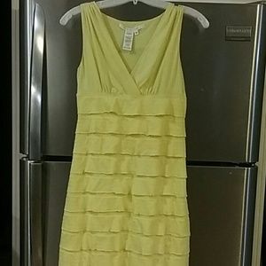 Max Studio Yellow Sleevless Dress