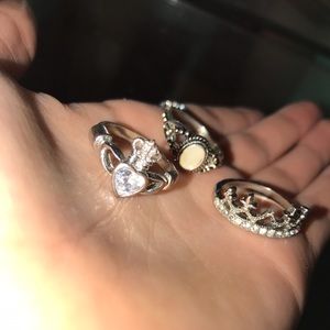 3 pandora rings