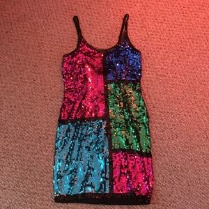 AJ Bari (authentic) - sequinced cocktail dress !