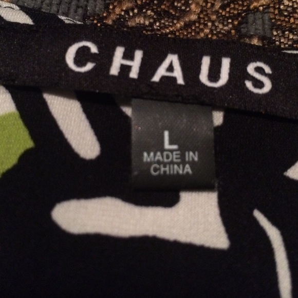 Chaus Multicolor V Neck Blouse - Picture 3 of 3