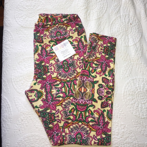 LuLaRoe Flower Pattern TC Leggings