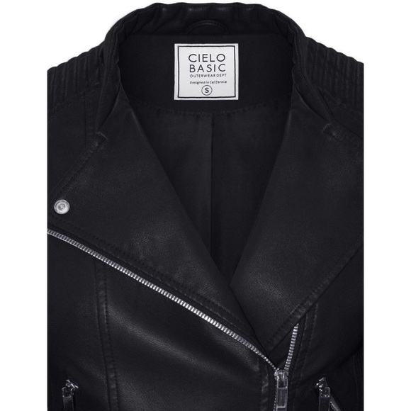 LAST ONE! Moto Vegan Leather Jacket - Picture 3 of 4