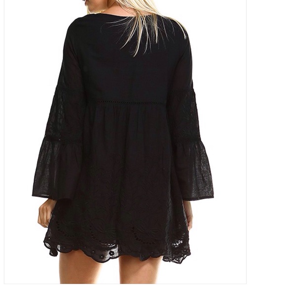 LAST ONE! Black Embroidered Top - Picture 2 of 4