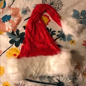Red lace Santa hat