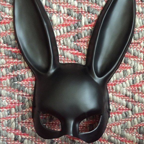 Black bunny mask