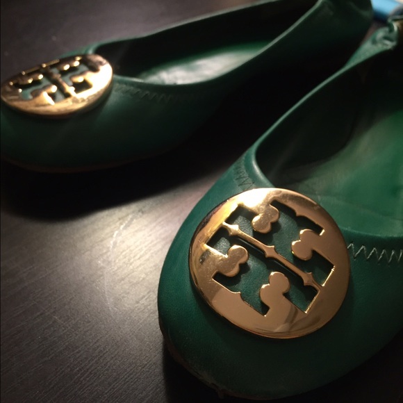 Tory Burch green flats!