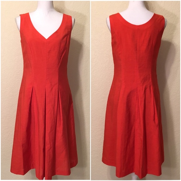 Coldwater Creek Taffeta Orange Dress