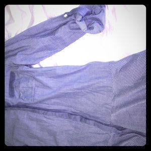 Striped button down dress