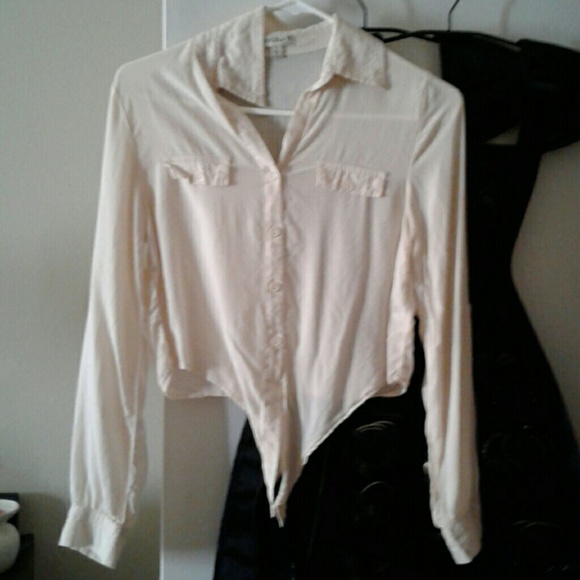 Button down blouse crop top