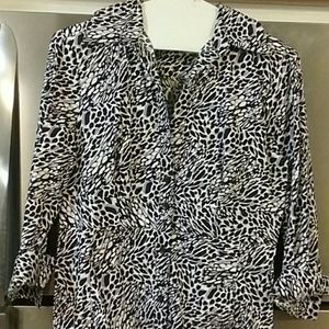 Express Leopard Print Purple and Black Dress